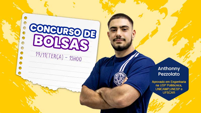 Banner do Concurso de Bolsas do Poliedro Guarulhos