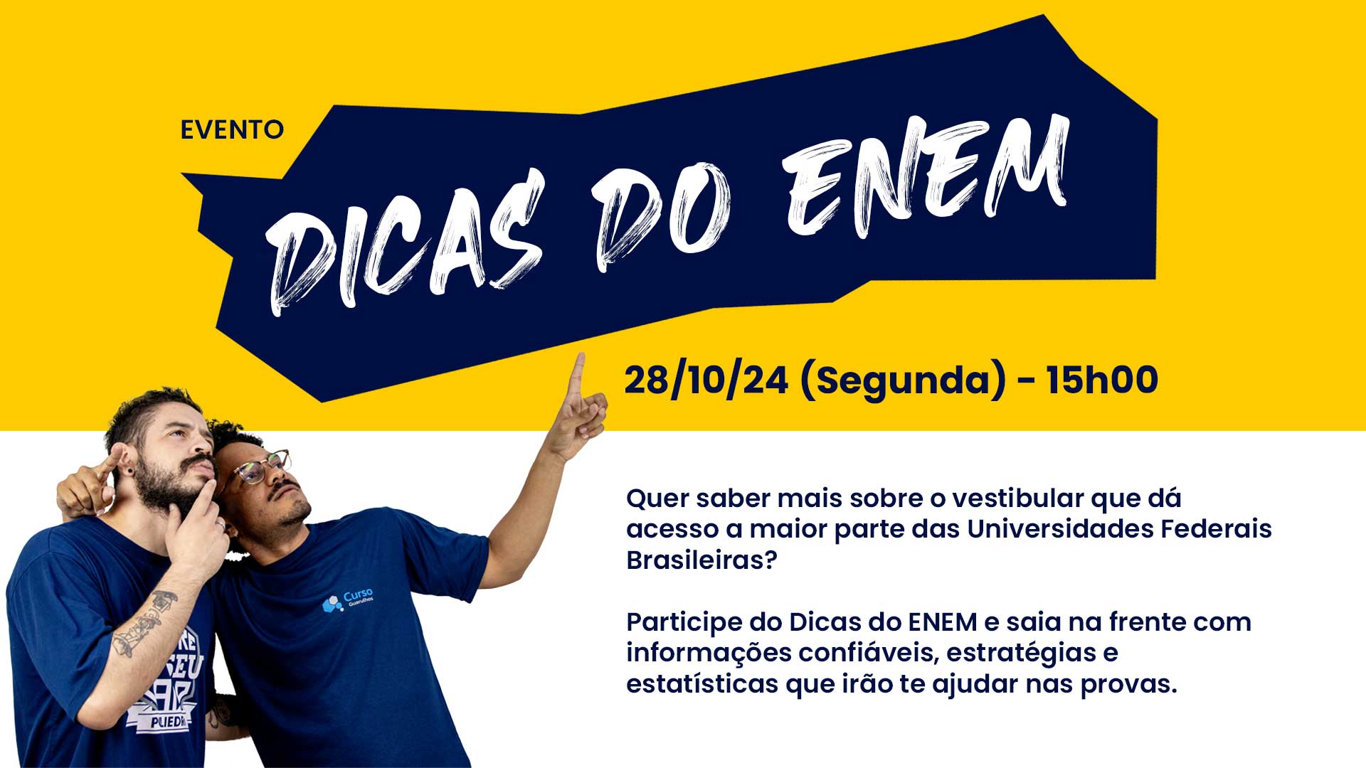 Banner do Evento Dicas do ENEM