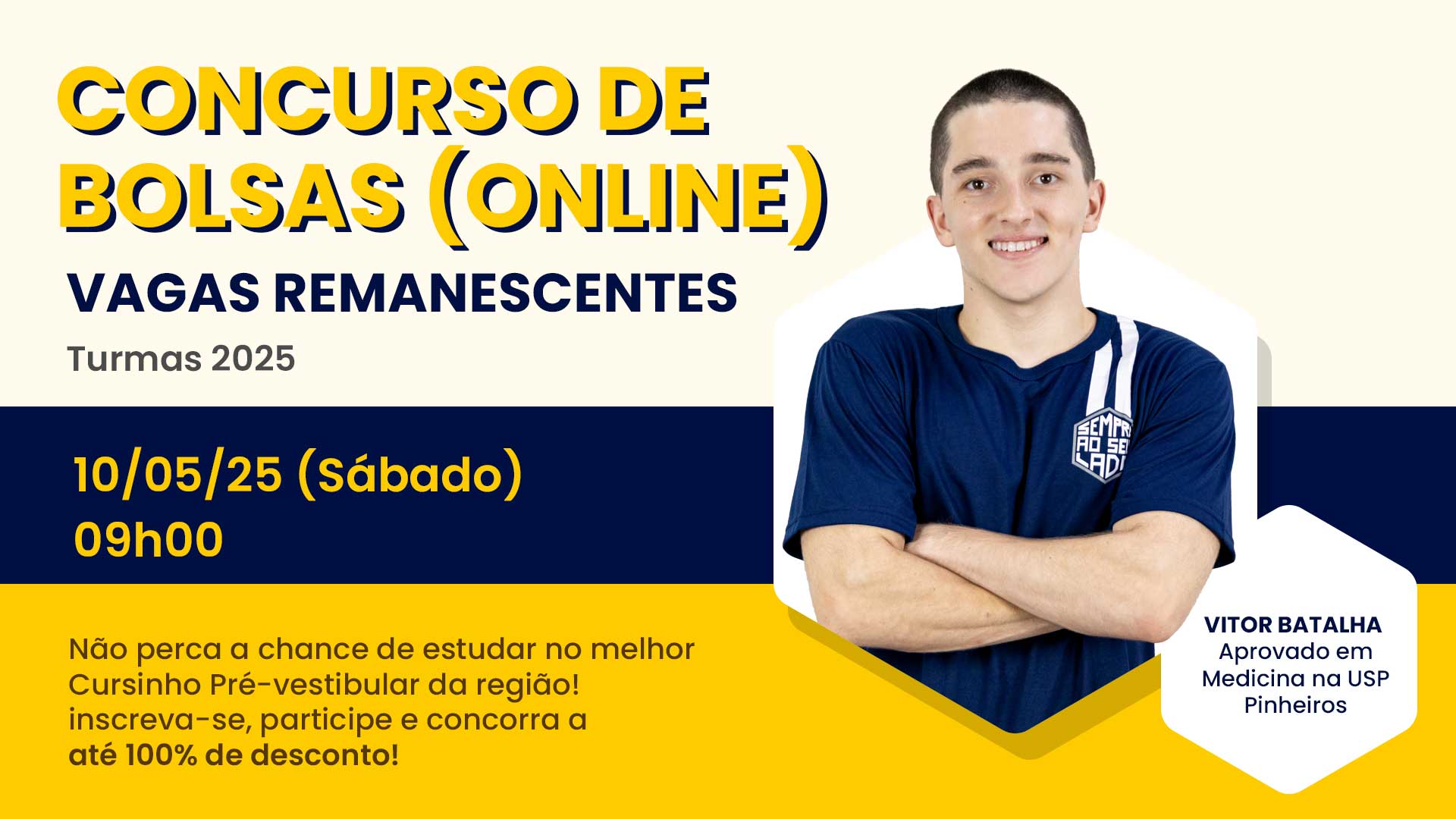 Banner do Concurso de Bolsas do Poliedro Guarulhos